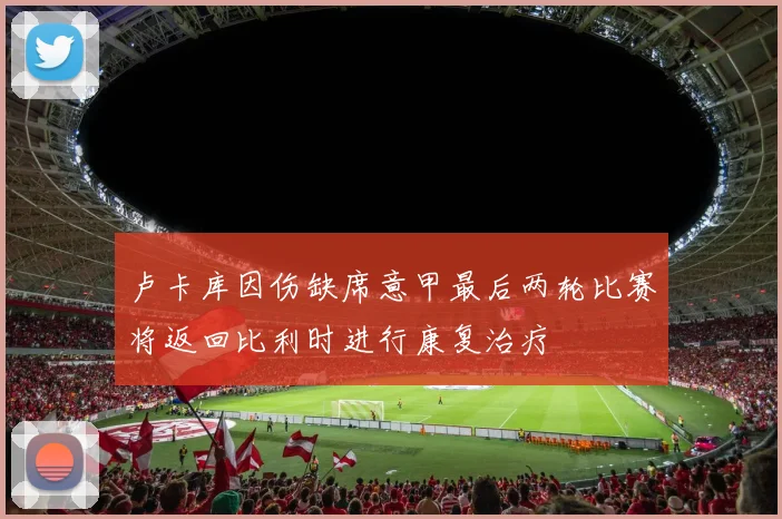卢卡库因伤缺席意甲最后两轮比赛将返回比利时进行康复治疗